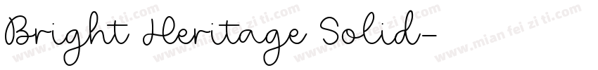 Bright Heritage Solid字体转换